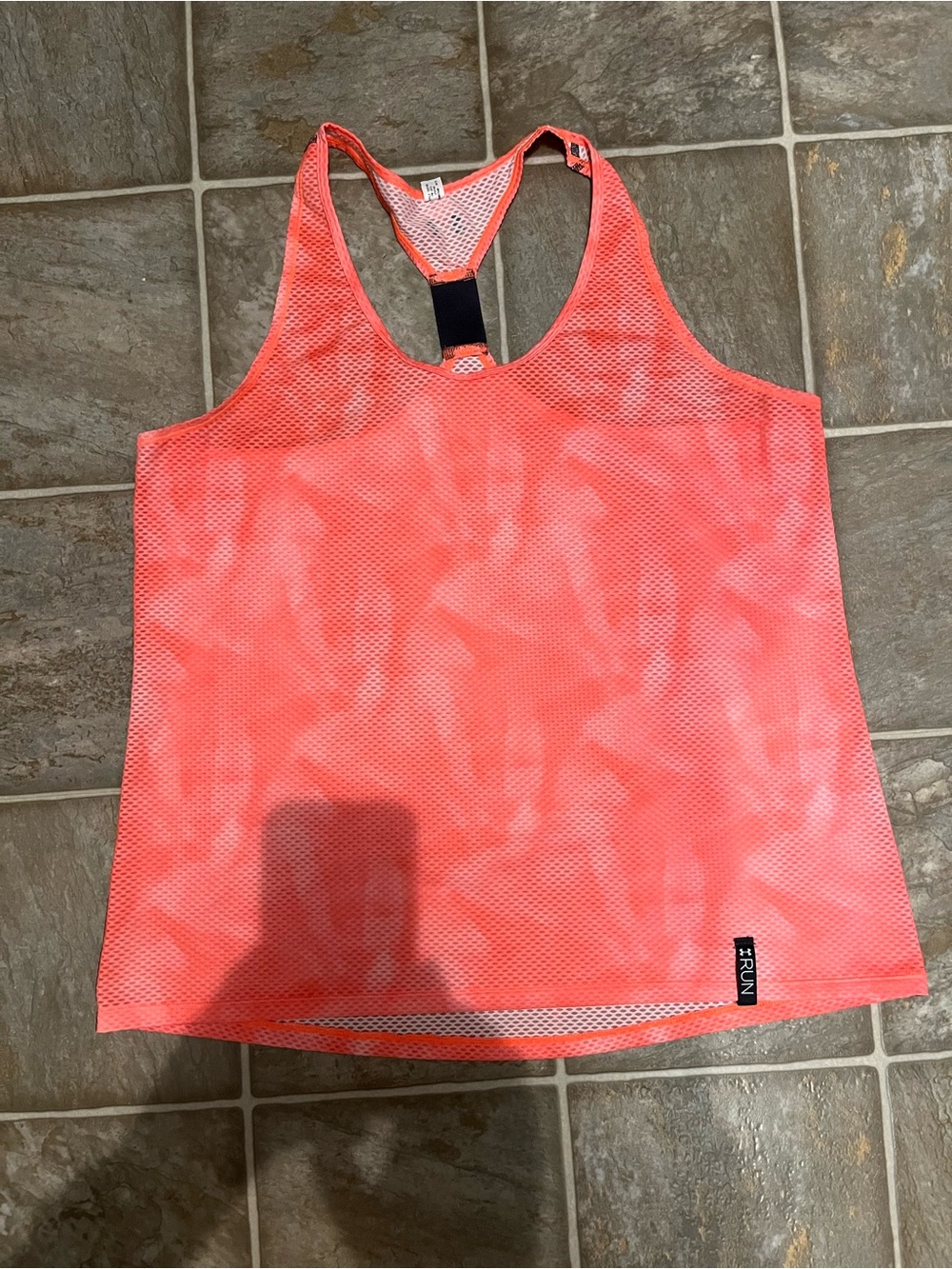 Neon Coral Mesh Racerback Tank